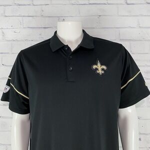 Nike Shirt Men's Extra Large Polo New Orleans‎ Saints NFL Dri-Fit Training Polo